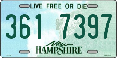 NH license plate 3617397
