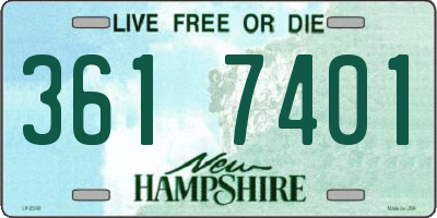 NH license plate 3617401