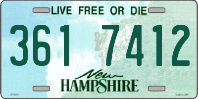 NH license plate 3617412
