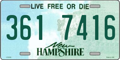 NH license plate 3617416