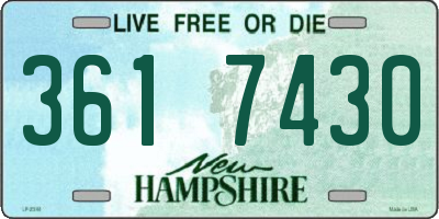 NH license plate 3617430