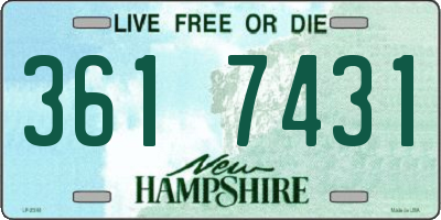 NH license plate 3617431