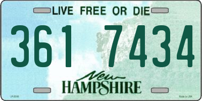 NH license plate 3617434