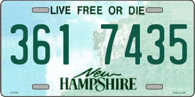 NH license plate 3617435