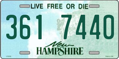 NH license plate 3617440