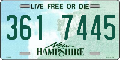 NH license plate 3617445