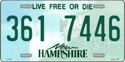 NH license plate 3617446