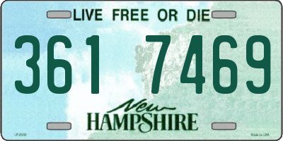 NH license plate 3617469