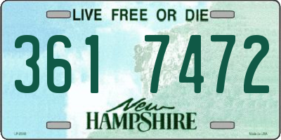 NH license plate 3617472