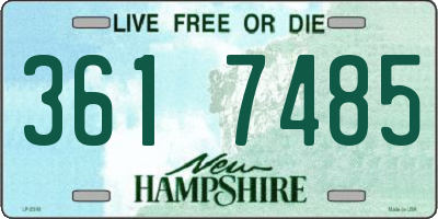 NH license plate 3617485