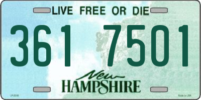 NH license plate 3617501
