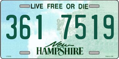 NH license plate 3617519