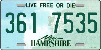 NH license plate 3617535