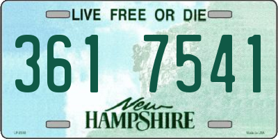 NH license plate 3617541