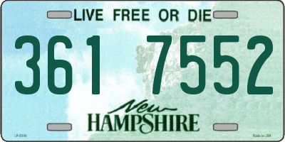 NH license plate 3617552