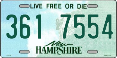NH license plate 3617554
