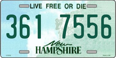 NH license plate 3617556