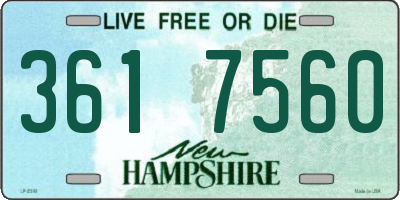 NH license plate 3617560