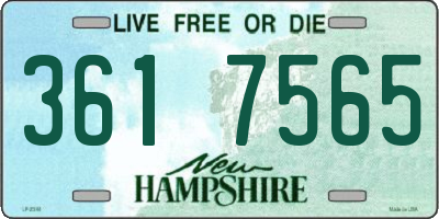 NH license plate 3617565