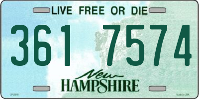 NH license plate 3617574