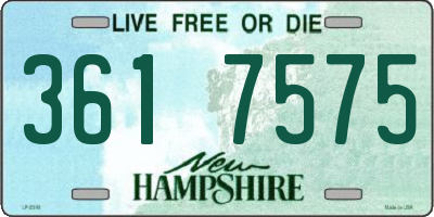 NH license plate 3617575