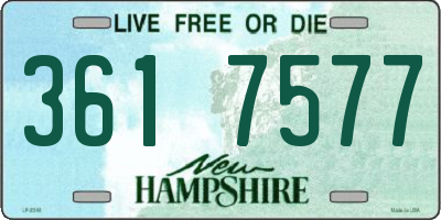 NH license plate 3617577
