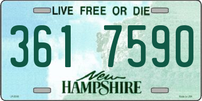 NH license plate 3617590
