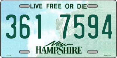 NH license plate 3617594