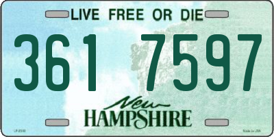 NH license plate 3617597