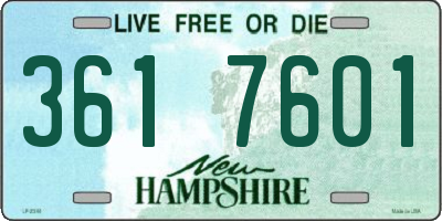 NH license plate 3617601