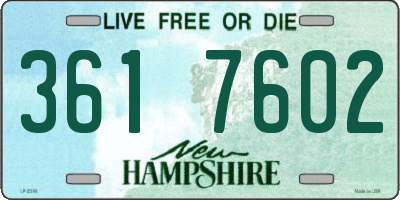 NH license plate 3617602