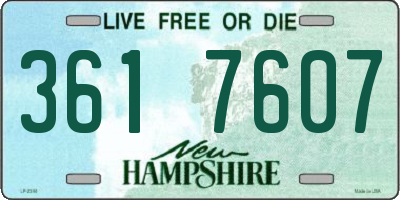 NH license plate 3617607