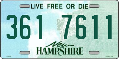 NH license plate 3617611