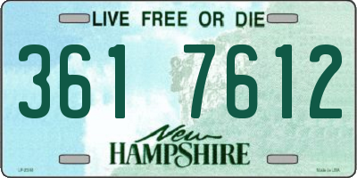 NH license plate 3617612