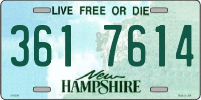NH license plate 3617614