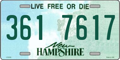 NH license plate 3617617