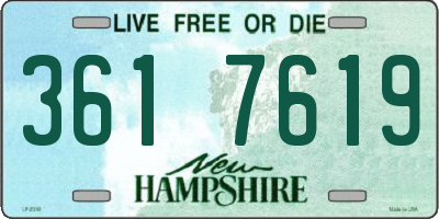 NH license plate 3617619