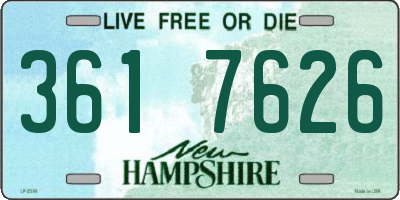 NH license plate 3617626