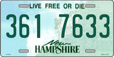 NH license plate 3617633