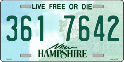 NH license plate 3617642