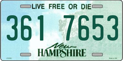 NH license plate 3617653