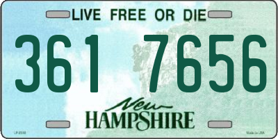 NH license plate 3617656