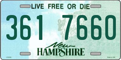 NH license plate 3617660