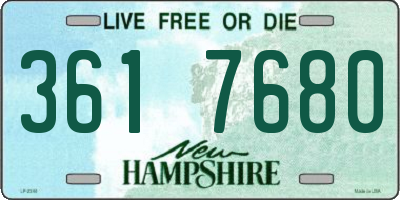 NH license plate 3617680