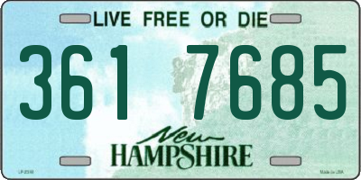 NH license plate 3617685