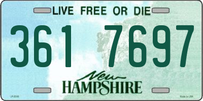 NH license plate 3617697