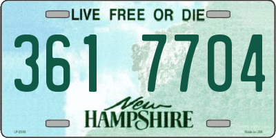 NH license plate 3617704