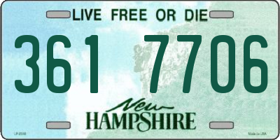 NH license plate 3617706