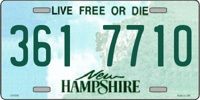 NH license plate 3617710