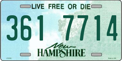 NH license plate 3617714